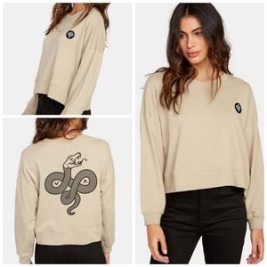 RVCA Coiled Crew Cropped Sweatshirt